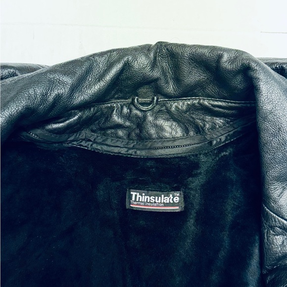 Wilson’s Leather Vintage Black Motorcycle Jacket - Picture 3 of 15